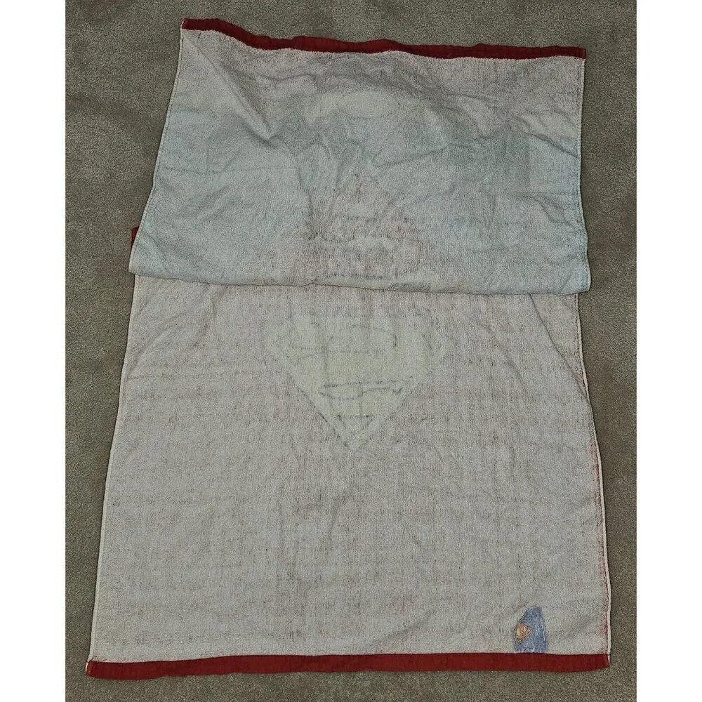 Superman Hooded Towel Toddler Size DC Super Hero Cape Bath Pool Beach Swim